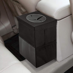 Car Trash Bin with Lid – 10L Leak-Proof Hanging Organizer with Storage Pockets