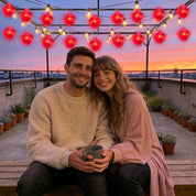 Red Heart Fairy String Lights Battery Operated, 20 LED Romantic Love Lights for Valentine’s Day, Weddings & Anniversaries Indoor Decor