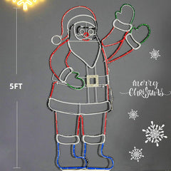 Durable 273 LED Santa light for gardens, walls, and porches