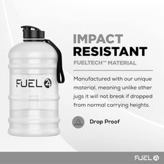 2.2L Water Jug – Extra Strong Drop-Proof Sports Bottle with Pop & Straw Cap, BPA-Free