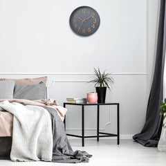 “12'' Silent Non-Ticking Wall Clock – Modern Battery Operated Clock for Home & Office”