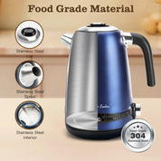 Taylor Swoden Electric Kettle 1.7L, 7 Variable Temperature 40°C–100°C, Fast Boil Quiet Kettle, Keep Warm 2 Hours, 2200W