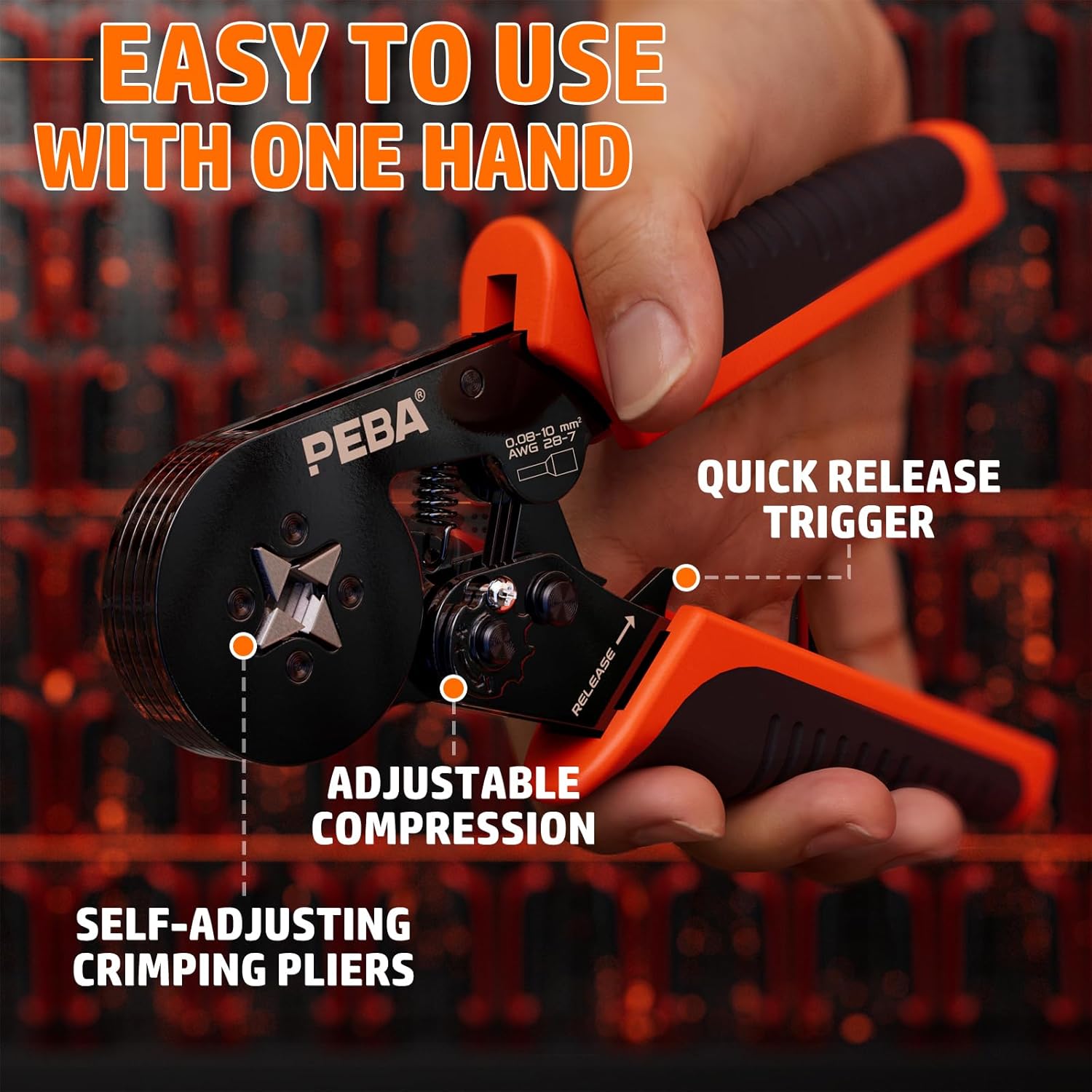 Ferrules Wire Crimping Tool Kit 1750pcs, Ferrule Crimper Tool for 0.08-10mm²/AWG28-7 Self-Adjustable, Square Crimp Tool Set with Twin Wire Ferrules, Ratchet Terminal Crimper - Copper Ferrule Kit