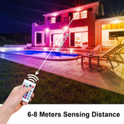 100W RGB LED Flood Light Outdoor, Colour Changing with Remote IP66