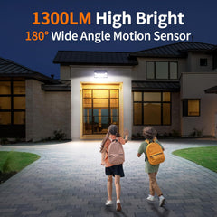 Solar Security Flood Lights Outdoor Motion Sensor with Remote Control – Waterproof LED Solar Lights with 6000mAh Battery, Adjustable Solar Panel, Dual Sensors, 270° Wide Lighting for Garden, Pathway, Driveway