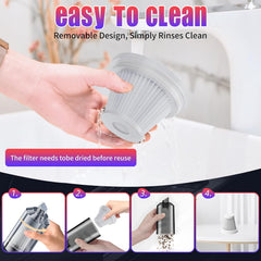 Nctoberows Cordless Handheld Vacuum Cleaner 22000Pa Black Purple