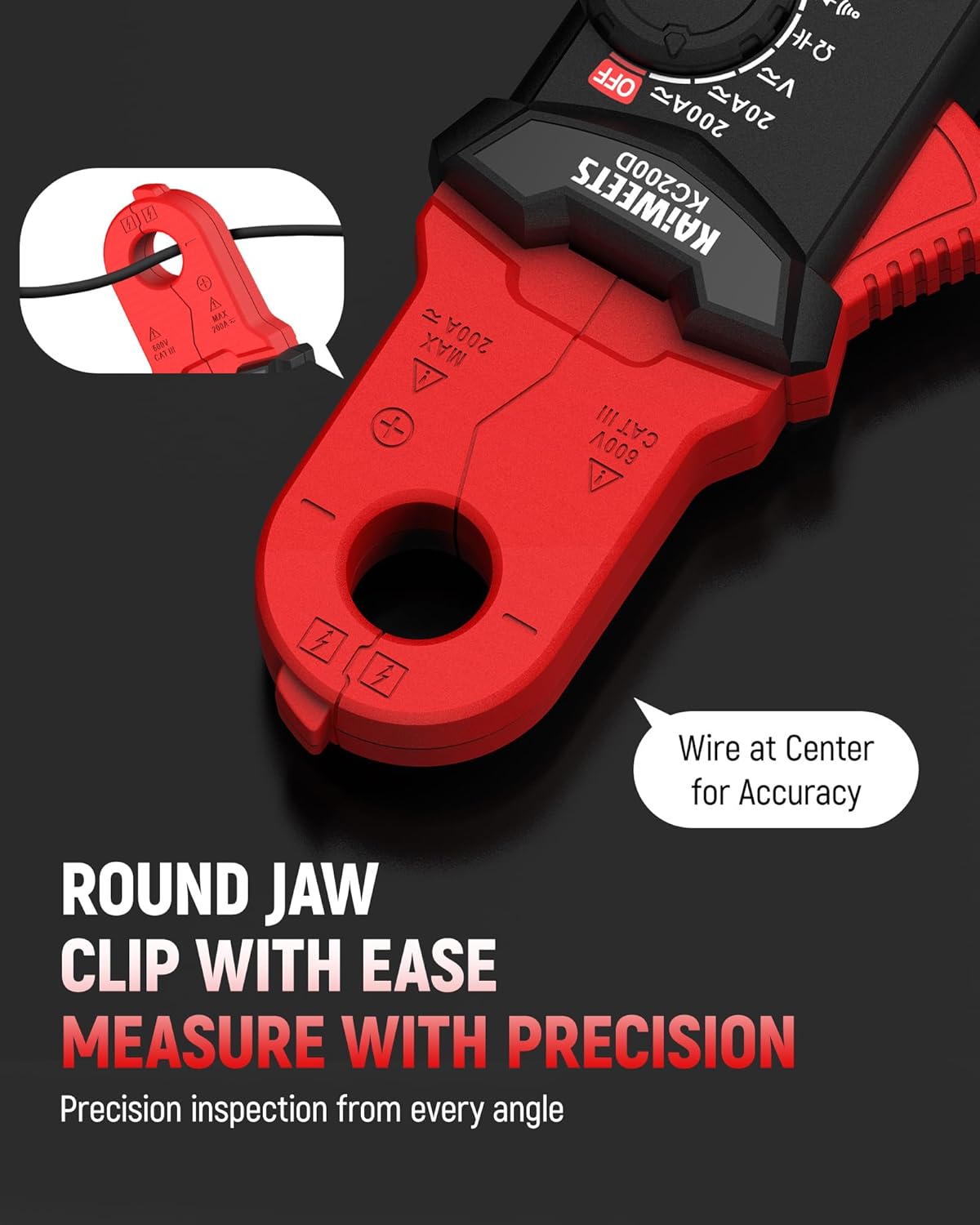 Mini Digital Clamp Meter True RMS AC/DC Voltage Tester