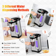 COSTWAY 5L Instant Hot Water Dispenser – 5 Temperature Settings, 3 Dispensing Methods, Rotating Base, Timer & Auto Shut-Off