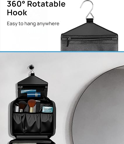 Hanging Travel Toiletry Bag – Large Waterproof Foldable Wash Organizer for Men & Women