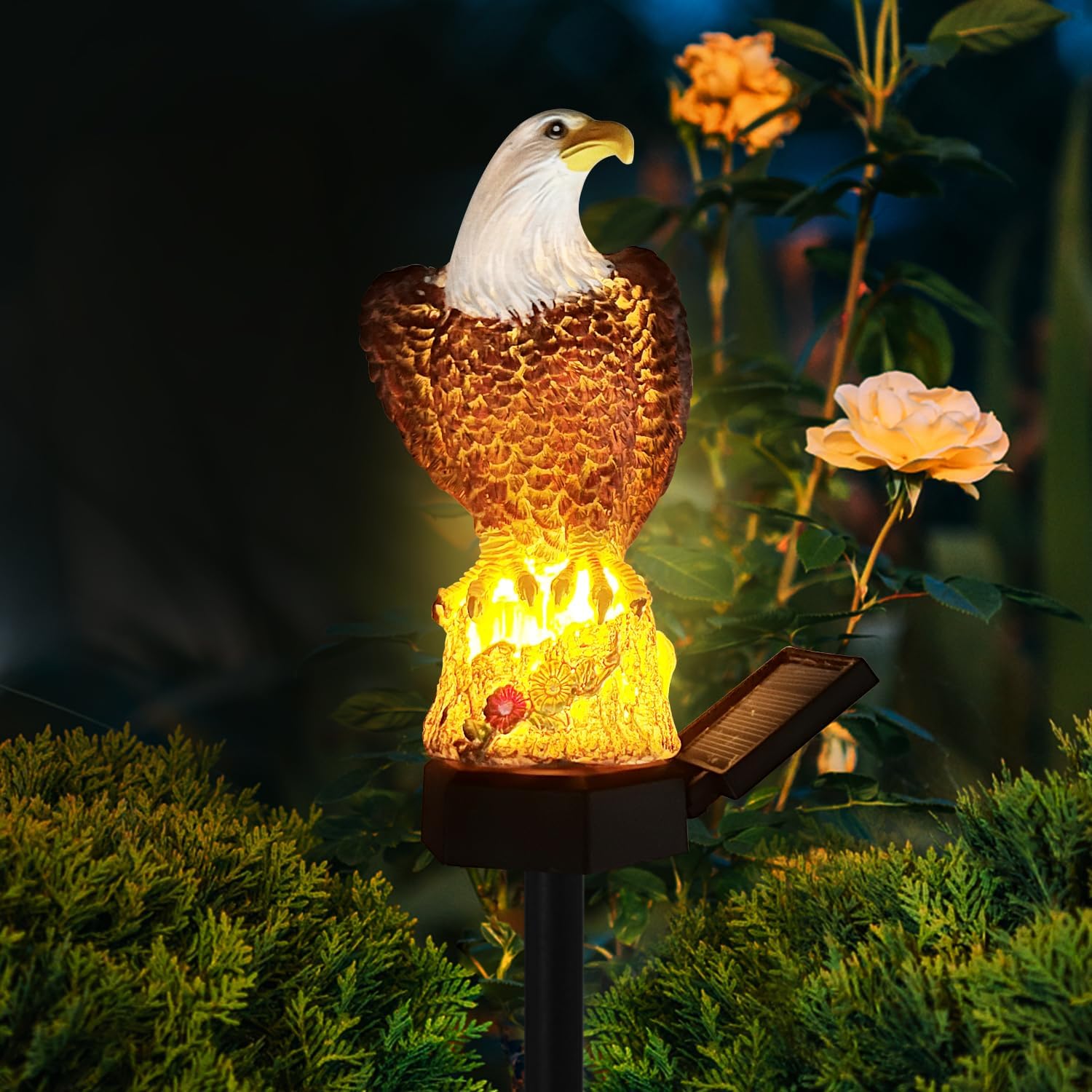 Owl Solar Garden Light, LED Waterproof Outdoor Lighting, Owl Shape, Hanging Night Light for Home and Garden Decoration