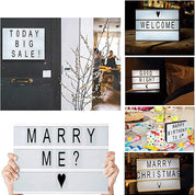 A4 Cinematic Light Box LED Sign with 159 Letters & Emojis