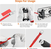 Battery Cable Lug Crimping Tool 6–50mm² Set