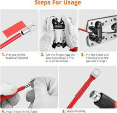 Battery Cable Lug Crimping Tool 6–50mm² Set