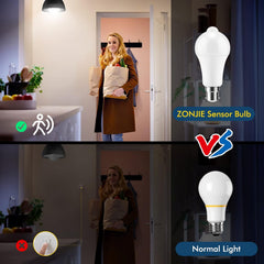 ZONJIE PIR Motion Sensor LED Bulb 12W B22 – 2 Pack