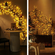Warm White LED Willow Vine String Lights for Bedroom Wall Décor, Plug-In Twig Tree Fairy Lights for Indoor Home Decoration