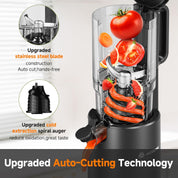 Juicer Machine 135MM Wide Chute 200W Cold Press Slow Juicer 1.5L