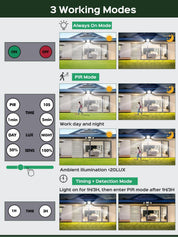 50W PIR Outdoor Security Light 5000LM with Remote IP66 Waterproof