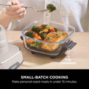 CRISPi 3.8L Portable Air Fryer 4-in-1 | Air Fry, Roast, Keep Warm & Recrisp | Compact Space-Saving Design | 1700W | Stone