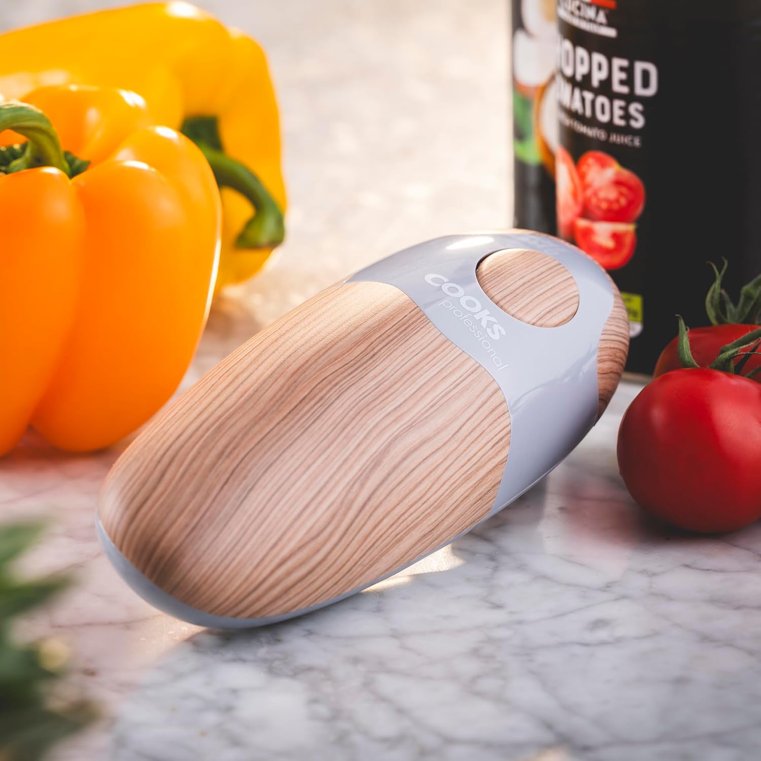 Cooks Professional Electric Can Opener – Nordic Grey, Cordless One-Touch
