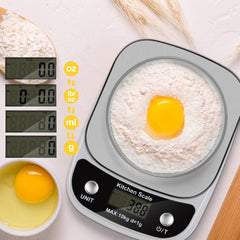 Digital Kitchen Scale 10kg – Stainless Steel Food Scale with LCD & Tare Function