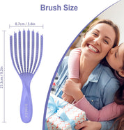 Detangle Hair Brush for Curly Hair – Vent Brush for Styling, Reduces Knots & Breakage