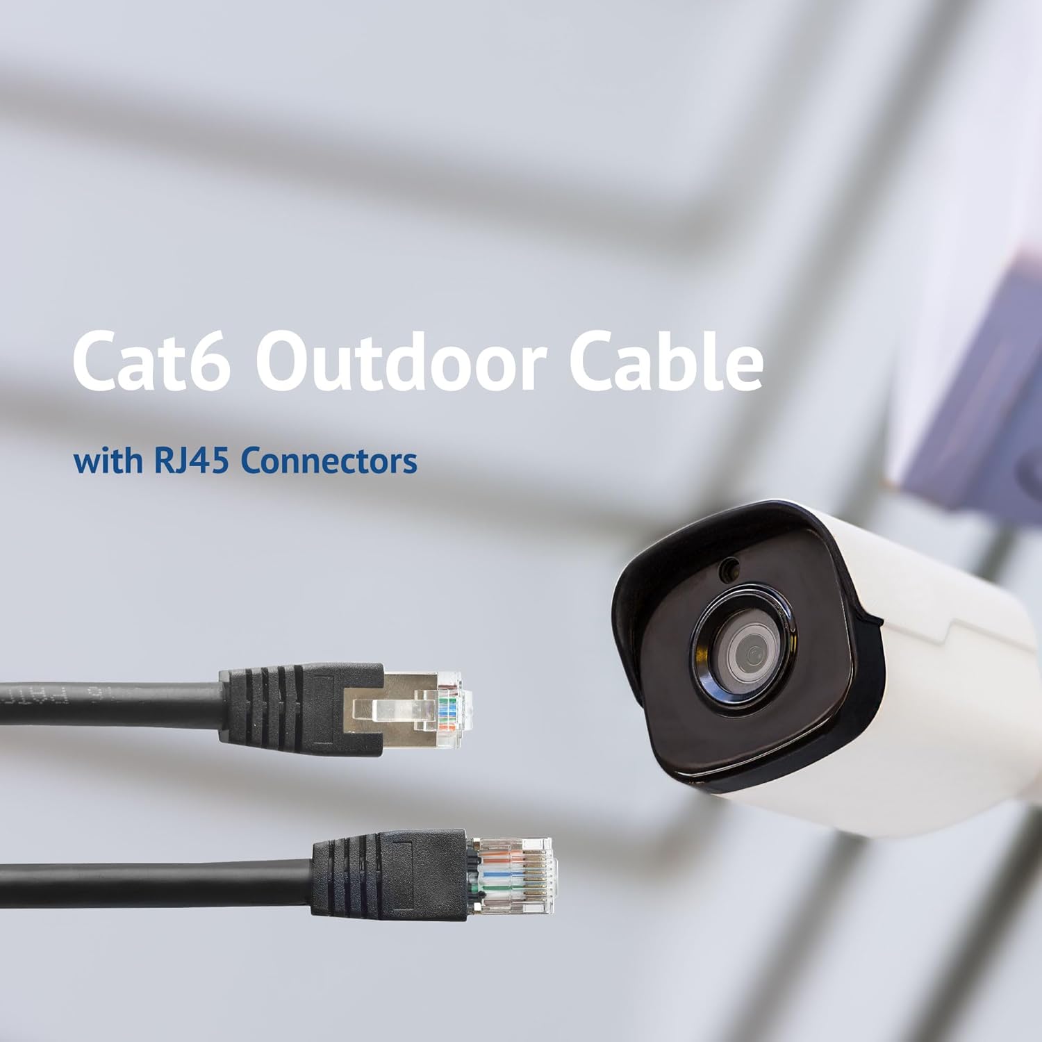 JAVEX Cat6 FTP Outdoor Ethernet Cable 30m Black