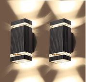 2 Pack Up Down Outdoor Wall Lights