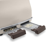 Icona Vintage 4 Slot Toaster – Beige | Reheat, Defrost, Bagel Function & 6 Browning Settings – CTOV4003BG