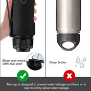 1L Sports Water Bottle – BPA-Free Tritan Leakproof Bottle with Filter & Flip Top, Black
