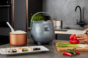 Yum Asia Panda Mini Rice Cooker – 0.63L Ninja Ceramic Bowl, Fuzzy Logic, 8 Cooking Functions, LED Display, 220-240V