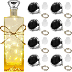 Shine Bottle Lights, 8 Pack Cork Lights for Bottles, LED Solar Bottle Fairy Lights for Indoor and Outdoor Decoration