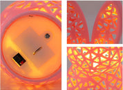 Lighted Easter Bunny Figurine Lamp – Hollow 3D Printed LED Rabbit Decorative Light