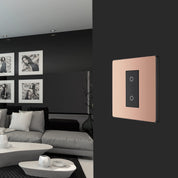 BG Electrical Single Master/Primary Touch Dimmer Wall Light Switch, 2-Way, Trailing Edge, Screwless Front Plate, Evolve, Polished Copper, 200W, PCDCPTDM1B