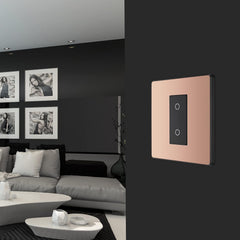 BG Electrical Single Master/Primary Touch Dimmer Wall Light Switch, 2-Way, Trailing Edge, Screwless Front Plate, Evolve, Polished Copper, 200W, PCDCPTDM1B