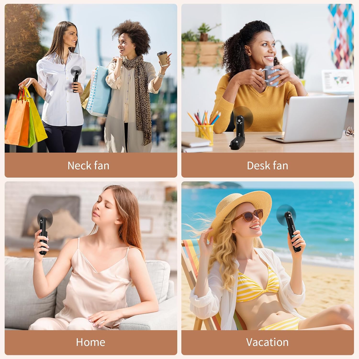 3 in 1 Foldable Handheld Mini Fan with Power Bank