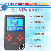 16 Bit Handheld Game Console – 220 Built-in Games, 3.0" Screen, Gift for Kids