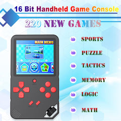 16 Bit Handheld Game Console – 220 Built-in Games, 3.0