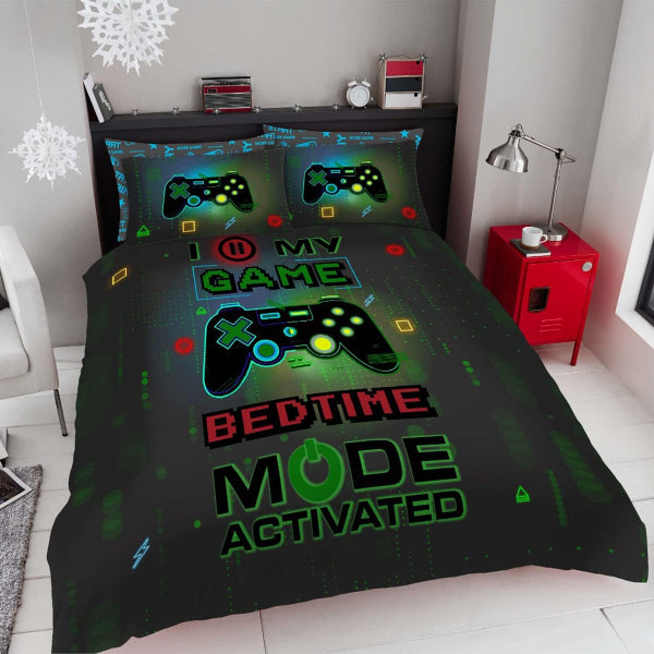 Gamer Duvet Cover Double – Soft Breathable Polycotton Gaming Bedding Set
