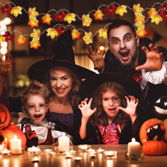 3M 20 LED Maple Leaf String Lights – Autumn Décor for Home, Garden & Parties