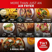 Tefal Easy Fry Dual Zone Digital Air Fryer, 8.3L – 2 Drawers, 8-in-1 Functions, 6 Portions, Extra Crisp, Non-Stick, Dishwasher Safe