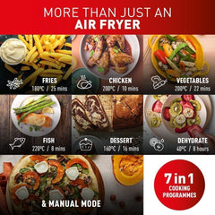 Tefal Easy Fry Dual Zone Digital Air Fryer, 8.3L – 2 Drawers, 8-in-1 Functions, 6 Portions, Extra Crisp, Non-Stick, Dishwasher Safe