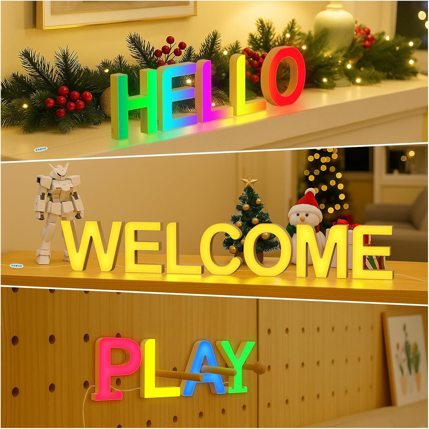 LED Letter X Colour Changing USB Night Light