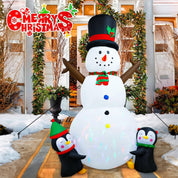 Waterproof inflatable snowman holiday display