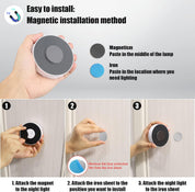 16-LED Motion Sensor Lights 3-Pack – Dimmable, USB Rechargeable, Indoor