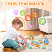 Wooden Shape Sorter Montessori Toy for Toddlers 1–3 Years | Educational Sensory Learning Toy for Boys & Girls