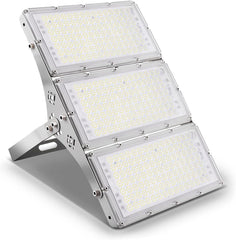 300W LED Flood Lights, 30000LM Super Bright, IP65 Waterproof, 6500K Daylight White, Mains Powered for Garden & Warehouse