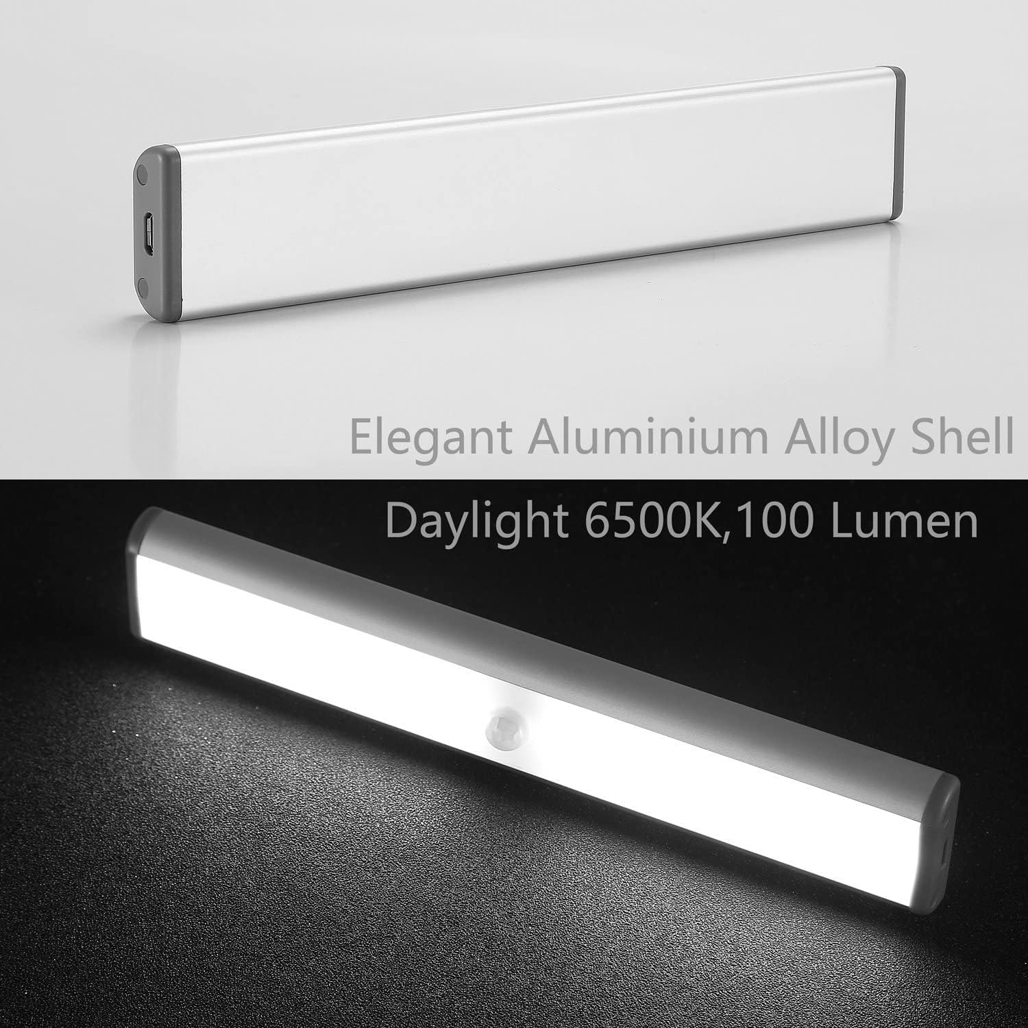 10 LED Rechargeable Motion Sensor Cabinet Lights – Magnetic, Stick-On Night Lights for Wardrobe, Closet & Cupboard Use – Auto On/Off Under Cabinet Lighting