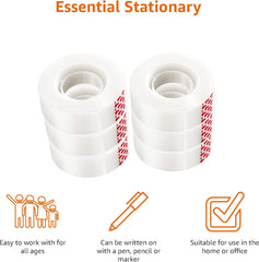 Matte Finish Transparent Tape Refills, 6-Pack Repairing Tape, 5.3 x 1.9cm, Translucent