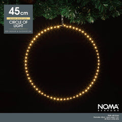 Circle of Light – 90 Warm White LEDs, 60 cm Diameter, Pack of 1, Ideal for Festive and Decorative Lighting