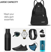 Drawstring Gym Sport Bag – Waterproof Zipper Backpack for Travel, School & Hiking